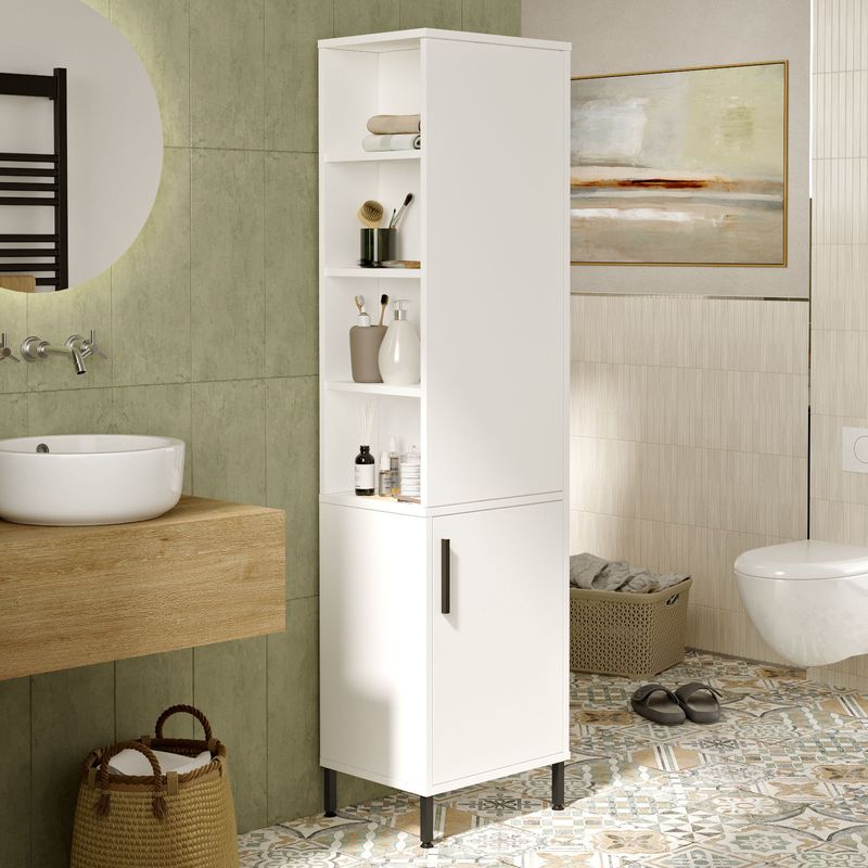 Casa si Gradina - Mobilier - Dulapuri si sifoniere - Dulapuri - Dulap multifunctional, Hanah Home, pal melaminat, alb, 45x35.5x173.6 cm - Infinity.ro