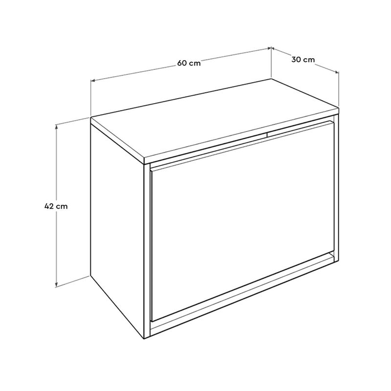 Casa si Gradina - Mobilier - Organizare si depozitare - Organizator incaltaminte - Dulap pentru pantofi, Hanah Home, pal melaminat, nuc oslo, 60x42x30 cm - Infinity.ro