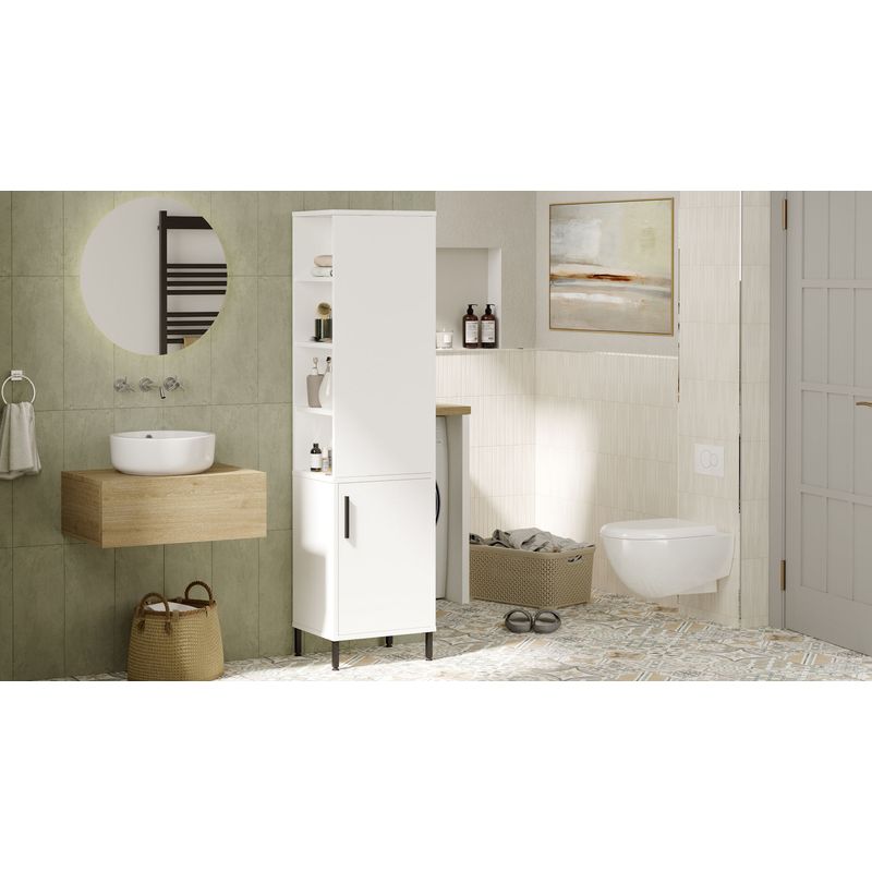 Casa si Gradina - Mobilier - Dulapuri si sifoniere - Dulapuri - Dulap multifunctional, Hanah Home, pal melaminat, alb, 45x35.5x173.6 cm - Infinity.ro