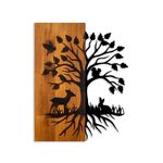 Casa si Gradina - Decoratiuni - Decoratiuni perete - Accesoriu decorativ de perete, Wallxpert, lemn, nuc negru, 46x58x3 cm - Infinity.ro