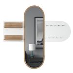 Casa si Gradina - Mobilier - Organizare si depozitare - Cuiere - Cuier, Hanah Home, pal melaminat, alb nuc, 125x120x12 cm - Infinity.ro