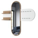 Casa si Gradina - Mobilier - Organizare si depozitare - Cuiere - Cuier, Hanah Home, pal melaminat, alb nuc, 125x120x12 cm - Infinity.ro