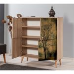 Casa si Gradina - Mobilier - Dulapuri si sifoniere - Dulapuri - Dulap multifunctional, Hanah Home, PAL melaminat, stejar sonoma, 95x36x111 cm, 863SPH3934 - Infinity.ro