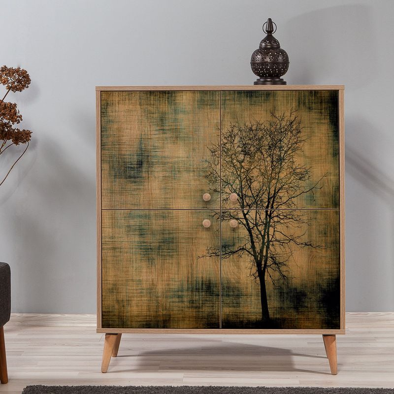 Casa si Gradina - Mobilier - Dulapuri si sifoniere - Dulapuri - Dulap multifunctional, Hanah Home, PAL melaminat, stejar sonoma, 95x36x111 cm, 863SPH3934 - Infinity.ro