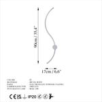 Casa si Gradina - Corpuri si surse de iluminat - Plafoniere, aplice si spoturi - Aplica, Opviq, metal, gri, 90x17x10 cm - Infinity.ro