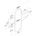 Casa si Gradina - Mobilier - Organizare si depozitare - Cuiere - Cuier, Hanah Home, pal melaminat, alb nuc, 125x120x12 cm - Infinity.ro