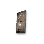 Casa si Gradina - Decoratiuni - Ceasuri - Ceas decorativ de perete, Wallxpert, panza din piele de caprioara, multicolor, 2 bucati, 28x28 cm - Infinity.ro