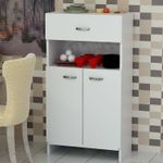 Casa si Gradina - Mobilier - Comode si corpuri - Corpuri bucatarie - Dulap multifunctional, Hanah Home, panou de particule melaminat, alb, 60x31.8x101.8 cm - Infinity.ro