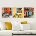 Casa si Gradina - Decoratiuni - Tablouri - Tablou decorativ set 3 piese, Wallxpert, panza, multicolor, 30x30 cm, 564RMY1131 - Infinity.ro