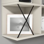 Casa si Gradina - Mobilier - Biblioteci si rafturi - Etajere - Etajera de perete, Hanah Home, panou de particule melaminat, crem si negru, 60x24x60 cm - Infinity.ro