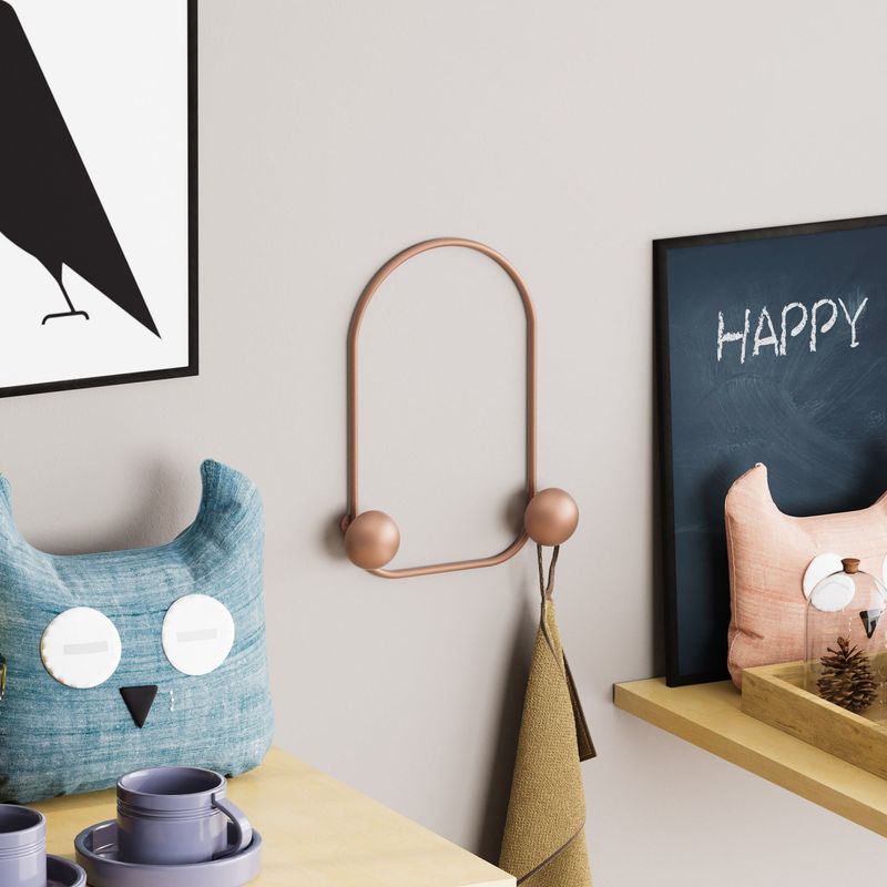 Casa si Gradina - Mobilier - Organizare si depozitare - Cuiere - Carlig de perete, Wallxpert, metal, cupru, 25x7x33 cm - Infinity.ro