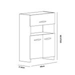 Casa si Gradina - Mobilier - Comode si corpuri - Corpuri bucatarie - Dulap multifunctional, Hanah Home, panou de particule melaminat, alb, 60x31.8x101.8 cm - Infinity.ro