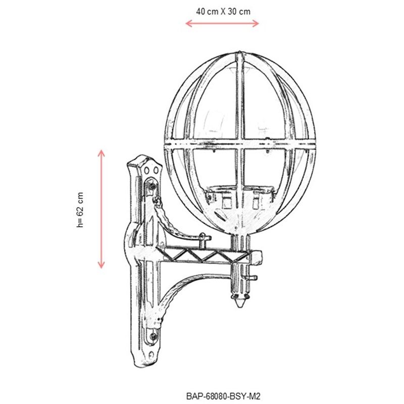 Casa si Gradina - Corpuri si surse de iluminat - Iluminat exterior - Lanterne - Lampa de perete exterior, Opviq, abs, negru, 62 cm, 685AVN1110 - Infinity.ro