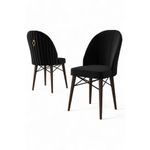 Casa si Gradina - Mobilier - Scaune si fotolii - Scaune - Set scaune, Hanah Home, metal, negru maro, 44x42x96 cm, 6 piese - Infinity.ro