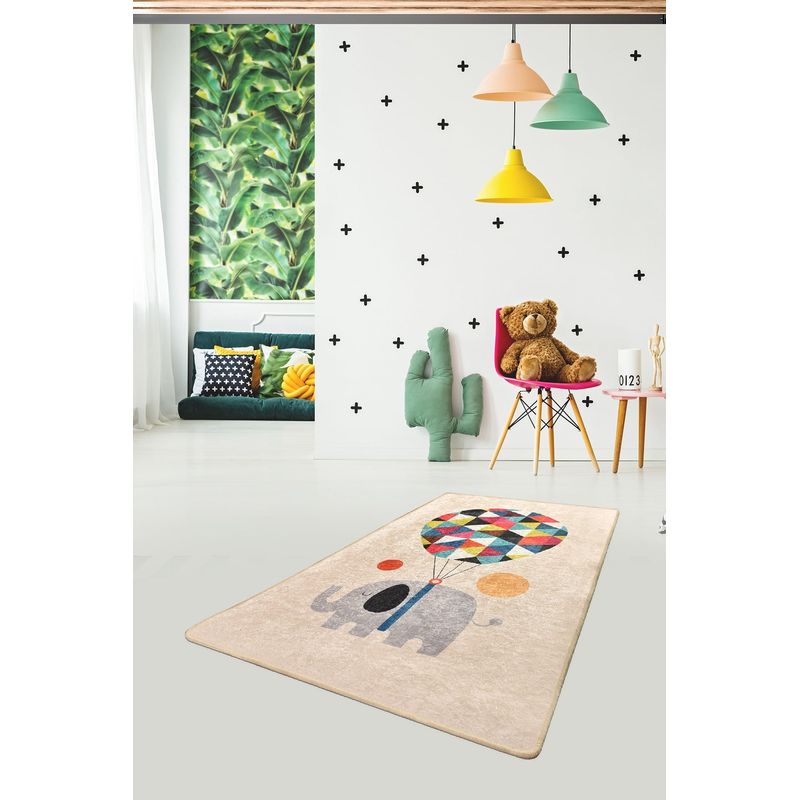 Casa si Gradina - Textile si covoare - Covoare - Covoare copii - Covor copii, Conceptum Hypnose, multicolor, 100x160 cm, 100% poliester, antiderapant, lavabil la masina, 876CHL1215 - Infinity.ro