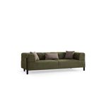 Casa si Gradina - Mobilier - Canapele si coltare - Canapele - Canapea 3 locuri, Hanah Home, lemn fag si pal, verde, 225x93x75 cm - Infinity.ro
