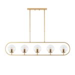 Casa si Gradina - Corpuri si surse de iluminat - Lustre si pendule - Candelabru, Opviq, metal, auriu lucios, 122x15 cm, inaltime reglabila 49-91 cm - Infinity.ro