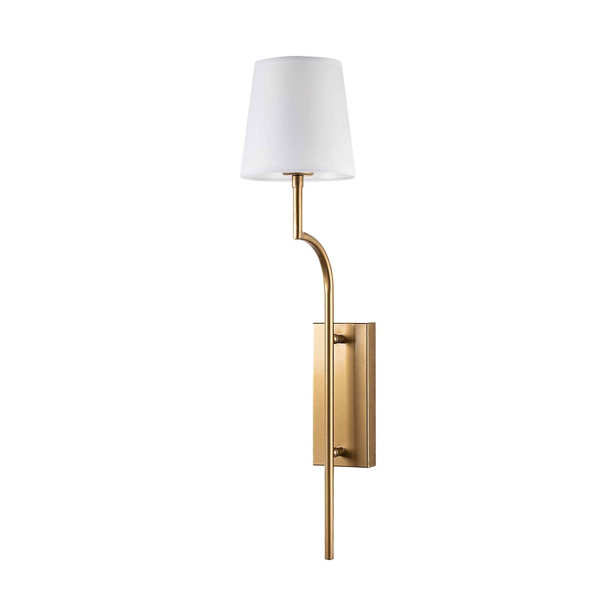 Aplica de perete, Opviq, metal, auriu alb, 16x22x72 cm