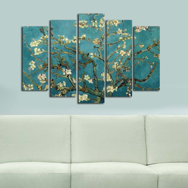 Casa si Gradina - Decoratiuni - Tablouri - Tablou decorativ canvas 5 piese, Wallxpert, multicolor, panza piele de caprioara, 105x70 cm - Infinity.ro