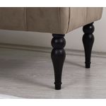 Casa si Gradina - Mobilier - Canapele si coltare - Banchete - Banca, Hanah Home, catifea si bumbac, maro, 92x43x48 cm - Infinity.ro