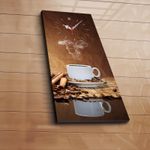 Casa si Gradina - Decoratiuni - Ceasuri - Ceas de perete decorativ, Wallxpert, panza piele de caprioara, multicolor, 30x70 cm - Infinity.ro