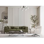 Casa si Gradina - Mobilier - Canapele si coltare - Canapele - Canapea 3 locuri, Hanah Home, lemn fag si pal, verde, 225x93x75 cm - Infinity.ro