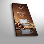 Casa si Gradina - Decoratiuni - Ceasuri - Ceas de perete decorativ, Wallxpert, panza piele de caprioara, multicolor, 30x70 cm - Infinity.ro