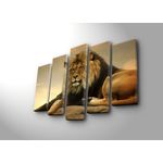 Casa si Gradina - Decoratiuni - Tablouri - Tablou decorativ multicanvas, Wallxpert, panza de caprioara, multicolor, 70x105 cm, set 5 piese, 252SGH1308 - Infinity.ro