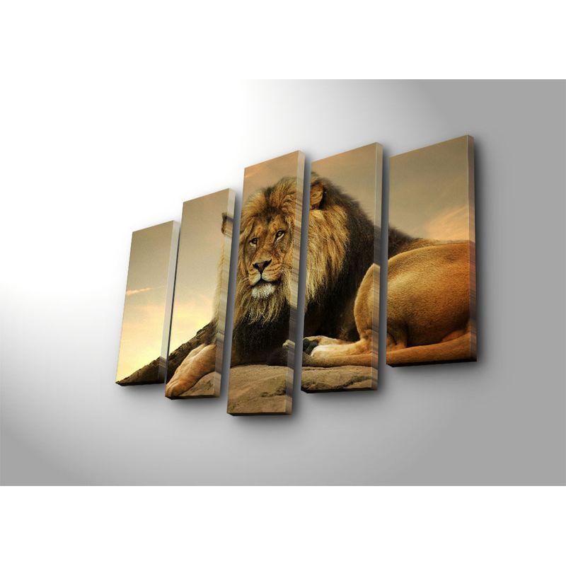 Casa si Gradina - Decoratiuni - Tablouri - Tablou decorativ multicanvas, Wallxpert, panza de caprioara, multicolor, 70x105 cm, set 5 piese, 252SGH1308 - Infinity.ro