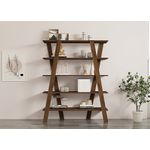 Casa si Gradina - Mobilier - Biblioteci si rafturi - Biblioteci - Biblioteca, Hanah Home, pal melaminat, nuc, 120x25x150 cm - Infinity.ro