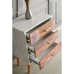 Casa si Gradina - Mobilier - Comode si corpuri - Comode - Comoda, Hanah Home, pal melaminat, alb si nuc, 50x35x68 cm - Infinity.ro