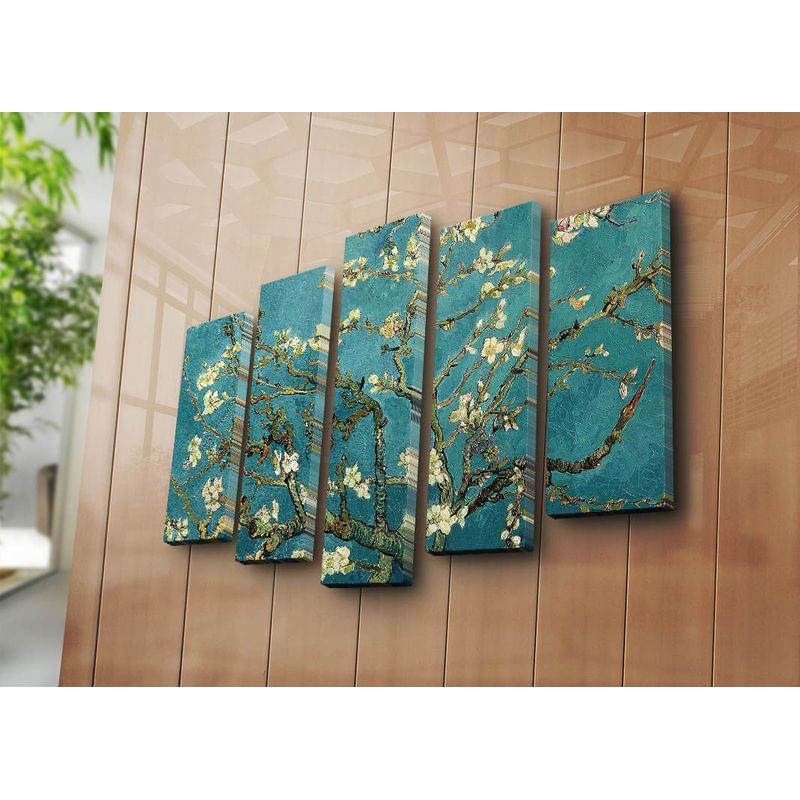 Casa si Gradina - Decoratiuni - Tablouri - Tablou decorativ canvas 5 piese, Wallxpert, multicolor, panza piele de caprioara, 105x70 cm - Infinity.ro