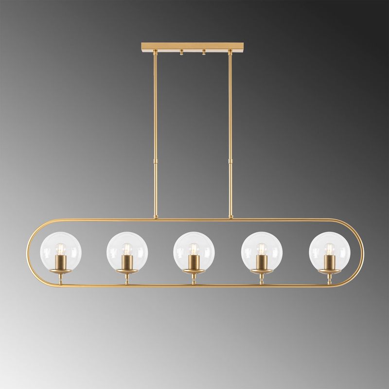 Casa si Gradina - Corpuri si surse de iluminat - Lustre si pendule - Candelabru, Opviq, metal, auriu lucios, 122x15 cm, inaltime reglabila 49-91 cm - Infinity.ro