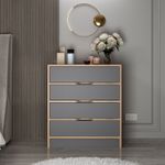 Casa si Gradina - Mobilier - Comode si corpuri - Comode - Comoda, Hanah Home, pal melaminat, nuc si antracit, 70x40x79 cm - Infinity.ro
