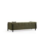 Casa si Gradina - Mobilier - Canapele si coltare - Canapele - Canapea 3 locuri, Hanah Home, lemn fag si pal, verde, 225x93x75 cm - Infinity.ro