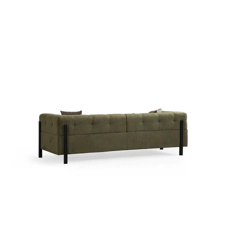 Casa si Gradina - Mobilier - Canapele si coltare - Canapele - Canapea 3 locuri, Hanah Home, lemn fag si pal, verde, 225x93x75 cm - Infinity.ro