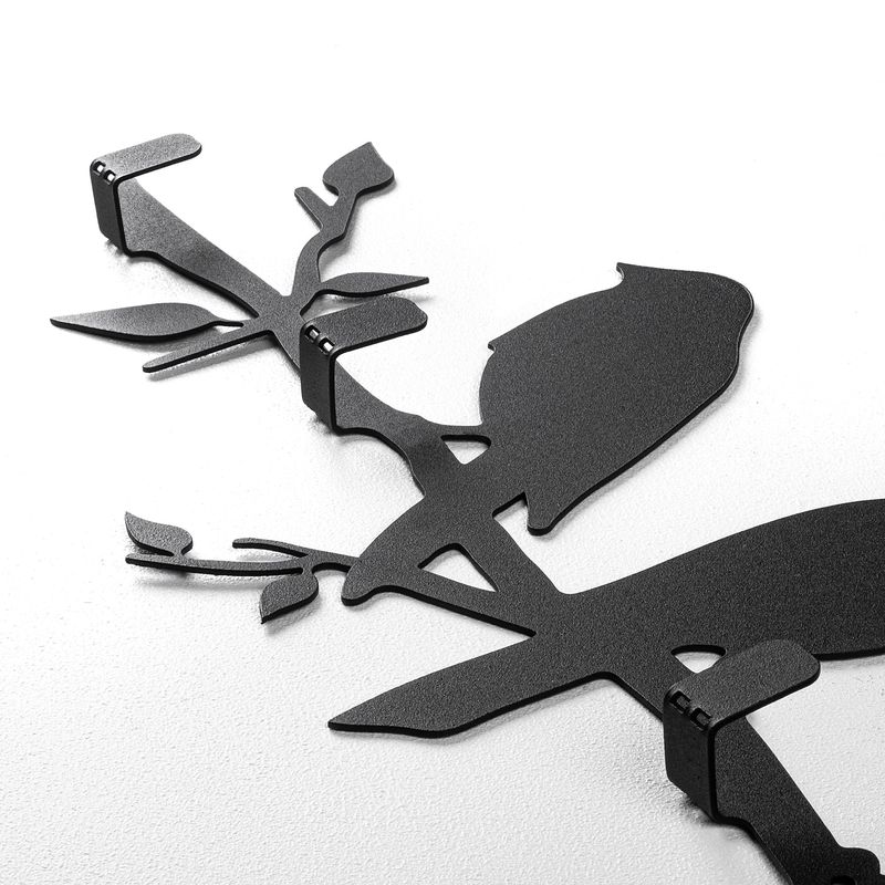 Casa si Gradina - Mobilier - Organizare si depozitare - Cuiere - Cuier de perete, Wallxpert, metal, negru, 62x42x2 cm - Infinity.ro