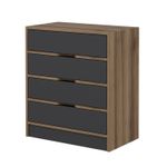 Casa si Gradina - Mobilier - Comode si corpuri - Comode - Comoda, Hanah Home, pal melaminat, nuc si antracit, 70x40x79 cm - Infinity.ro