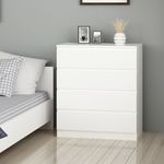 Casa si Gradina - Mobilier - Comode si corpuri - Comode - Comoda, Hanah Home, pal melaminat, alb, 80x46x92 cm - Infinity.ro