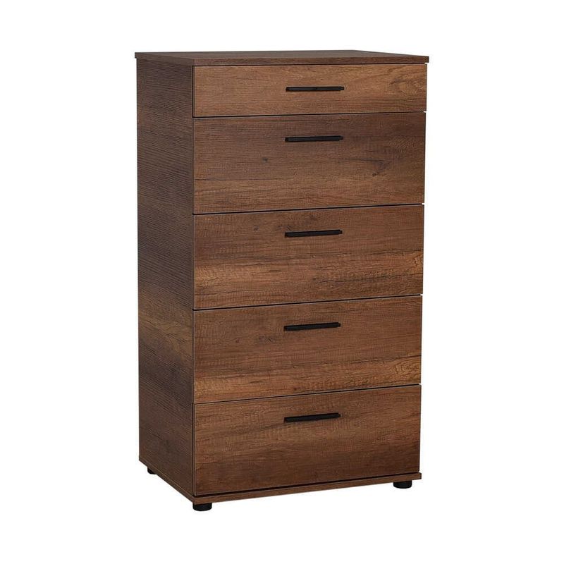 Casa si Gradina - Mobilier - Comode si corpuri - Comode - Comoda, Hanah Home, pal melaminat, nuc, 60x44x108 cm - Infinity.ro