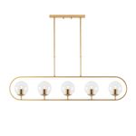 Casa si Gradina - Corpuri si surse de iluminat - Lustre si pendule - Candelabru, Opviq, metal, auriu lucios, 122x15 cm, inaltime reglabila 49-91 cm - Infinity.ro
