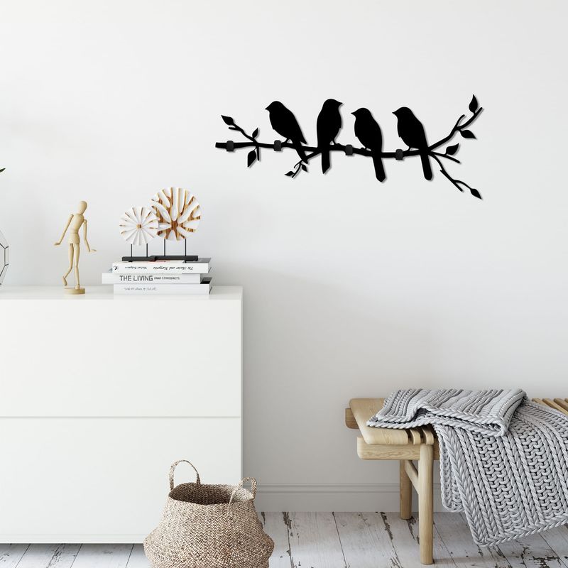 Casa si Gradina - Mobilier - Organizare si depozitare - Cuiere - Cuier de perete, Wallxpert, metal, negru, 62x42x2 cm - Infinity.ro