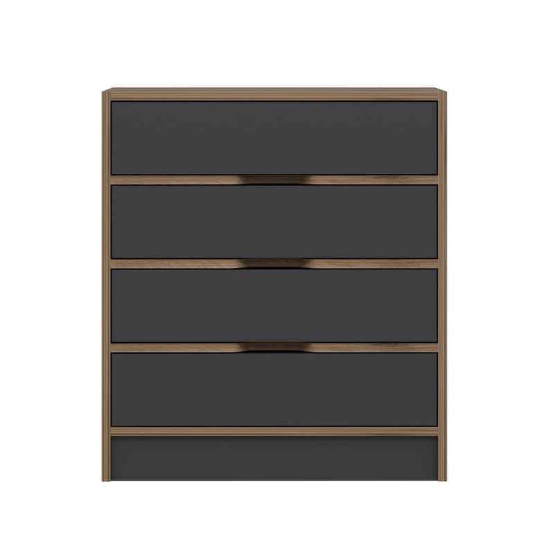 Casa si Gradina - Mobilier - Comode si corpuri - Comode - Comoda, Hanah Home, pal melaminat, nuc si antracit, 70x40x79 cm - Infinity.ro