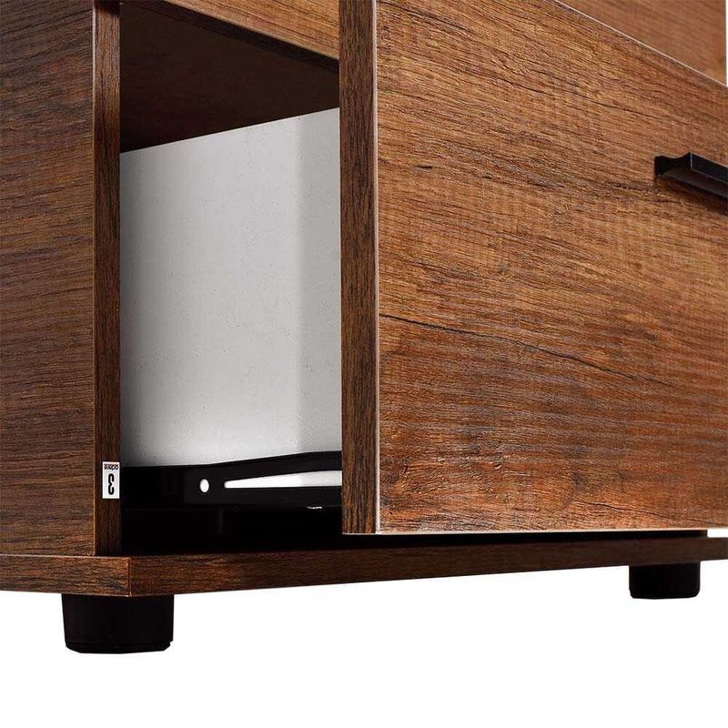 Casa si Gradina - Mobilier - Comode si corpuri - Comode - Comoda, Hanah Home, pal melaminat, nuc, 60x44x108 cm - Infinity.ro