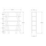 Casa si Gradina - Mobilier - Biblioteci si rafturi - Biblioteci - Biblioteca, Hanah Home, pal melaminat, nuc, 120x25x150 cm - Infinity.ro