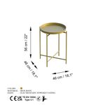 Casa si Gradina - Mobilier - Mese si birouri - Masute de cafea - Masuta de cafea, Hanah Home, metal, auriu, 46x46x56 cm, 491CRT1135 - Infinity.ro