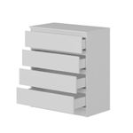 Casa si Gradina - Mobilier - Comode si corpuri - Comode - Comoda, Hanah Home, pal melaminat, alb, 80x46x92 cm - Infinity.ro