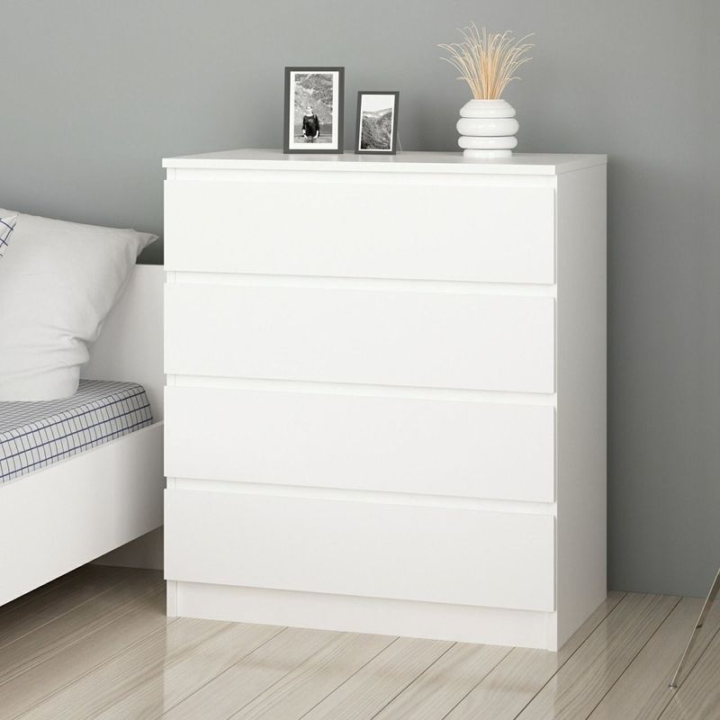 Casa si Gradina - Mobilier - Comode si corpuri - Comode - Comoda, Hanah Home, pal melaminat, alb, 80x46x92 cm - Infinity.ro