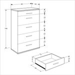 Casa si Gradina - Mobilier - Comode si corpuri - Comode - Comoda, Hanah Home, pal melaminat, nuc, 60x44x108 cm - Infinity.ro