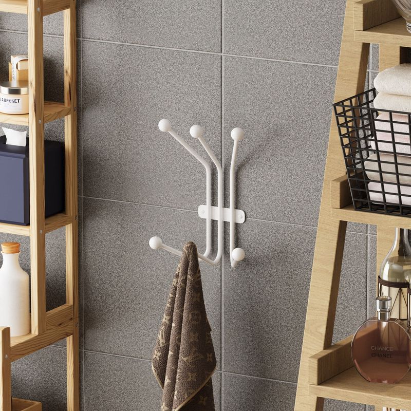 Casa si Gradina - Mobilier - Organizare si depozitare - Cuiere - Cuiere de perete, Wallxpert, metal, alb, 23x13x30 cm - Infinity.ro